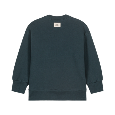 【STUDIO BOHEME】CLASSIC SWEAT-SHIRT BLUE DENIM-one SEAL スウェット 12m,18m,24m,36m,4y（Sub Image-2） | Coucoubebe/ククベベ