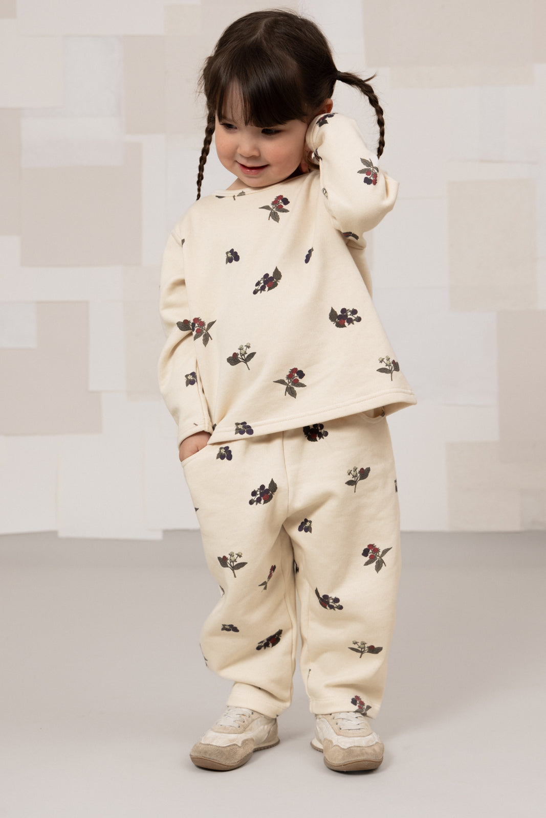 【STUDIO BOHEME】CARROT PANTS ECRU/BLACKBERRIES パンツ 12m,18m,24m,36m  | Coucoubebe/ククベベ