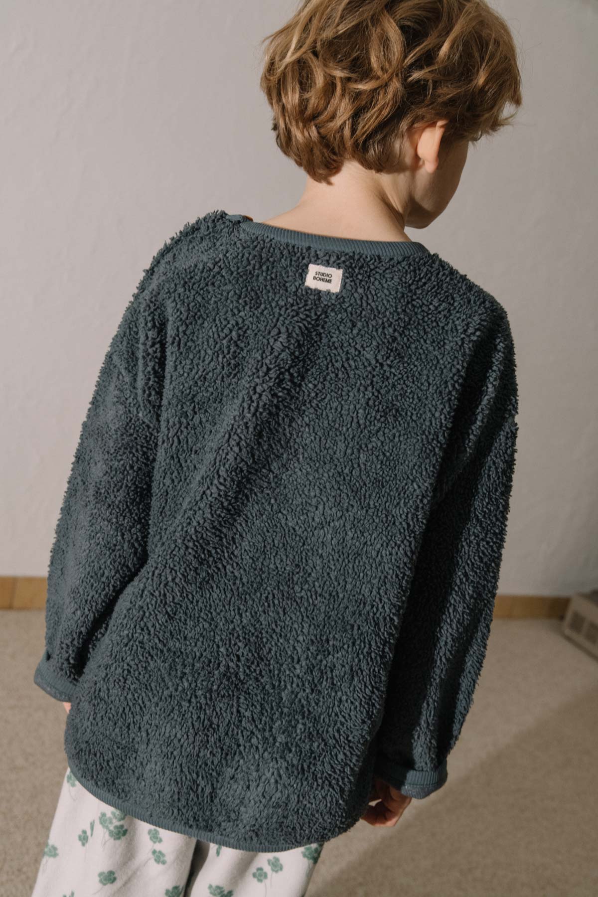 【STUDIO BOHEME】【9月上旬発送】OURS SWEAT-SHIRT GREY BLUE スウェット 18m,24m,36m,4y  | Coucoubebe/ククベベ