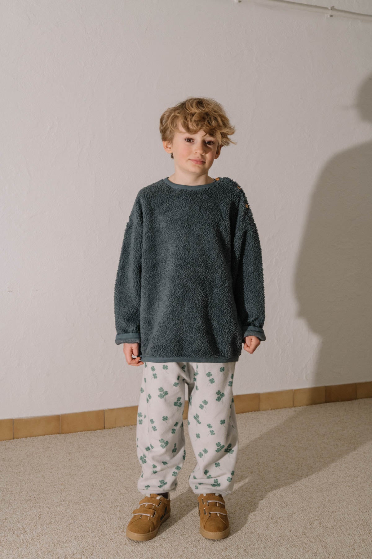 【STUDIO BOHEME】【9月上旬発送】OURS SWEAT-SHIRT GREY BLUE スウェット 18m,24m,36m,4y  | Coucoubebe/ククベベ