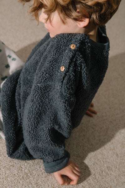 【STUDIO BOHEME】【9月上旬発送】OURS SWEAT-SHIRT GREY BLUE スウェット 18m,24m,36m,4y（Sub Image-16） | Coucoubebe/ククベベ