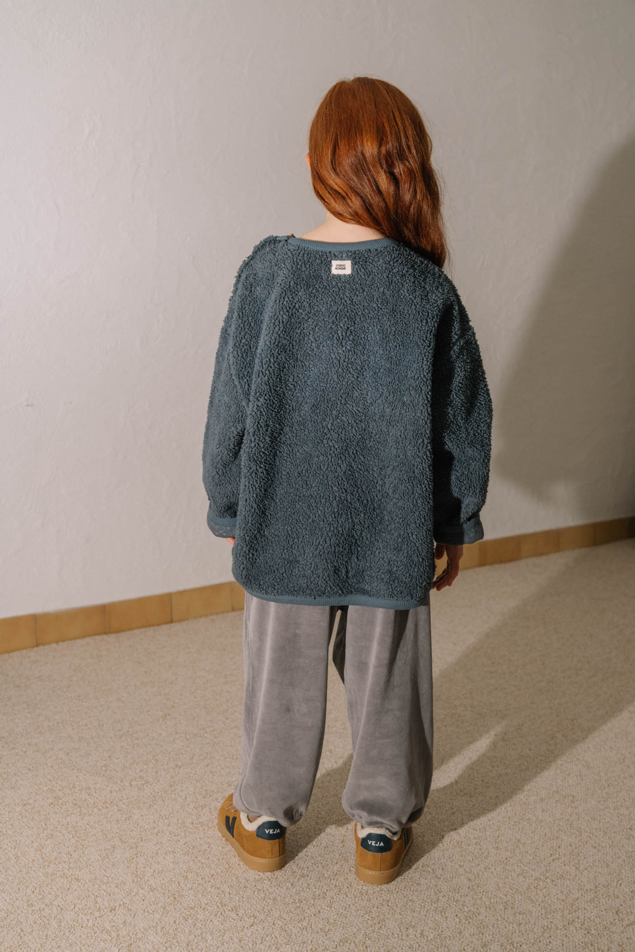 【STUDIO BOHEME】【9月上旬発送】OURS SWEAT-SHIRT GREY BLUE スウェット 18m,24m,36m,4y  | Coucoubebe/ククベベ