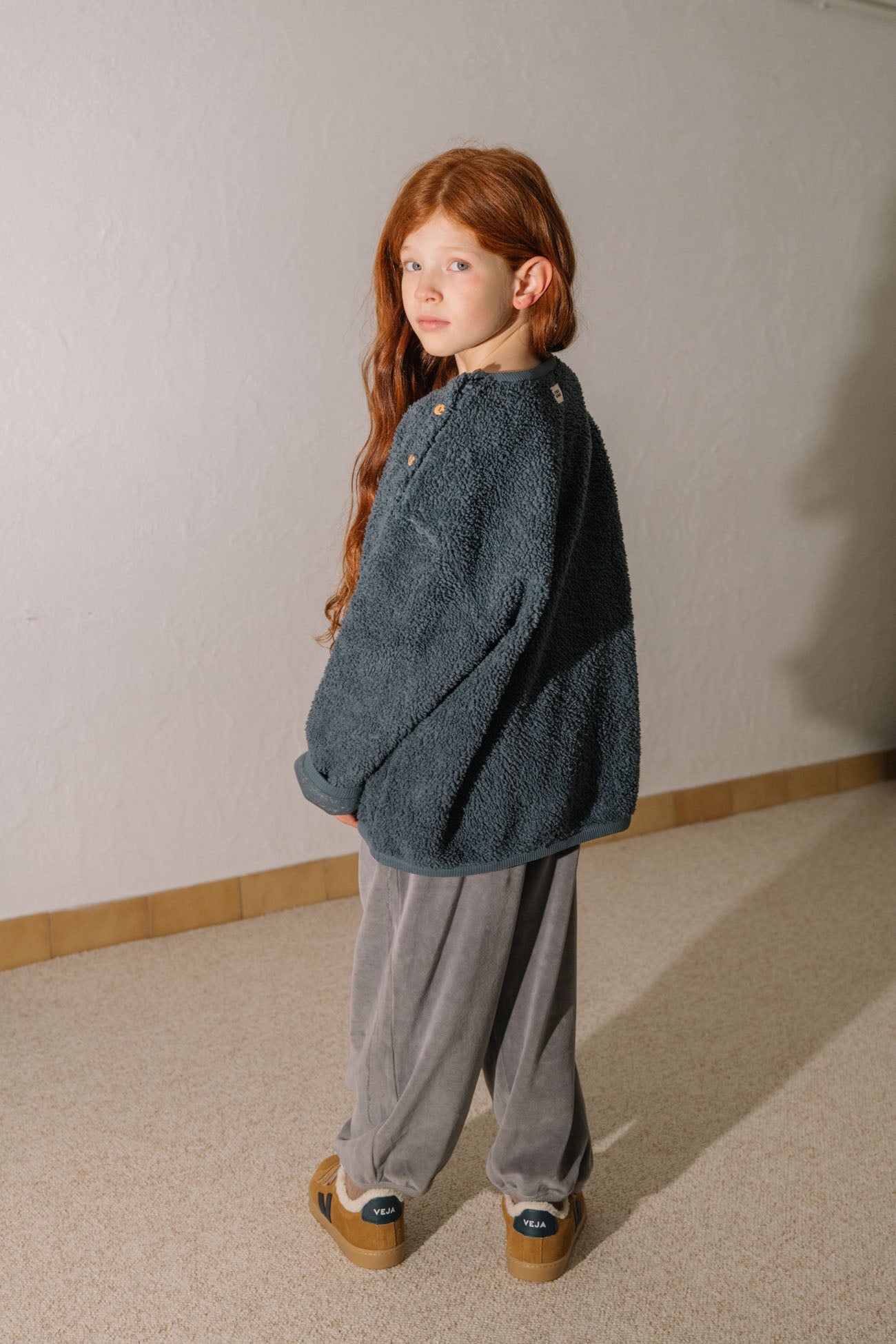 【STUDIO BOHEME】【9月上旬発送】OURS SWEAT-SHIRT GREY BLUE スウェット 18m,24m,36m,4y  | Coucoubebe/ククベベ