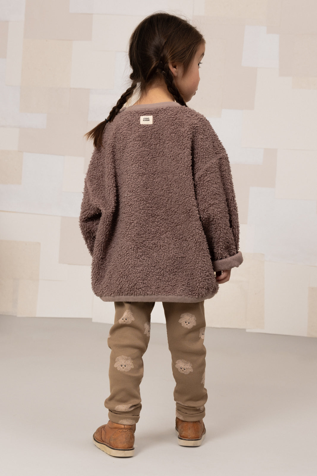 【STUDIO BOHEME】【9月上旬発送】ROM POM LEGGINGS MOCHA/DOGS レギンス 6m,12m,18m,24m,36m,4y  | Coucoubebe/ククベベ