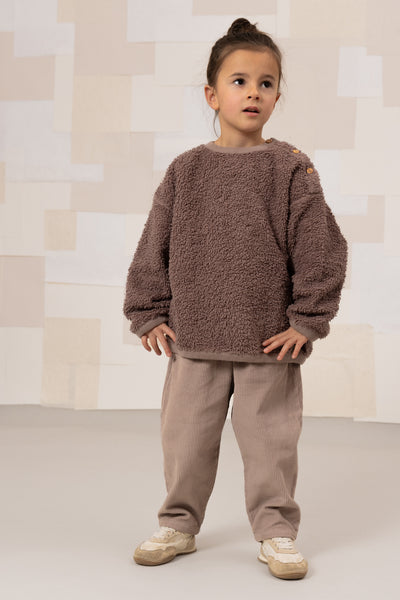 【STUDIO BOHEME】【9月上旬発送】OURS SWEAT-SHIRT MAUVE スウェット 18m,24m,36m,4y（Sub Image-4） | Coucoubebe/ククベベ