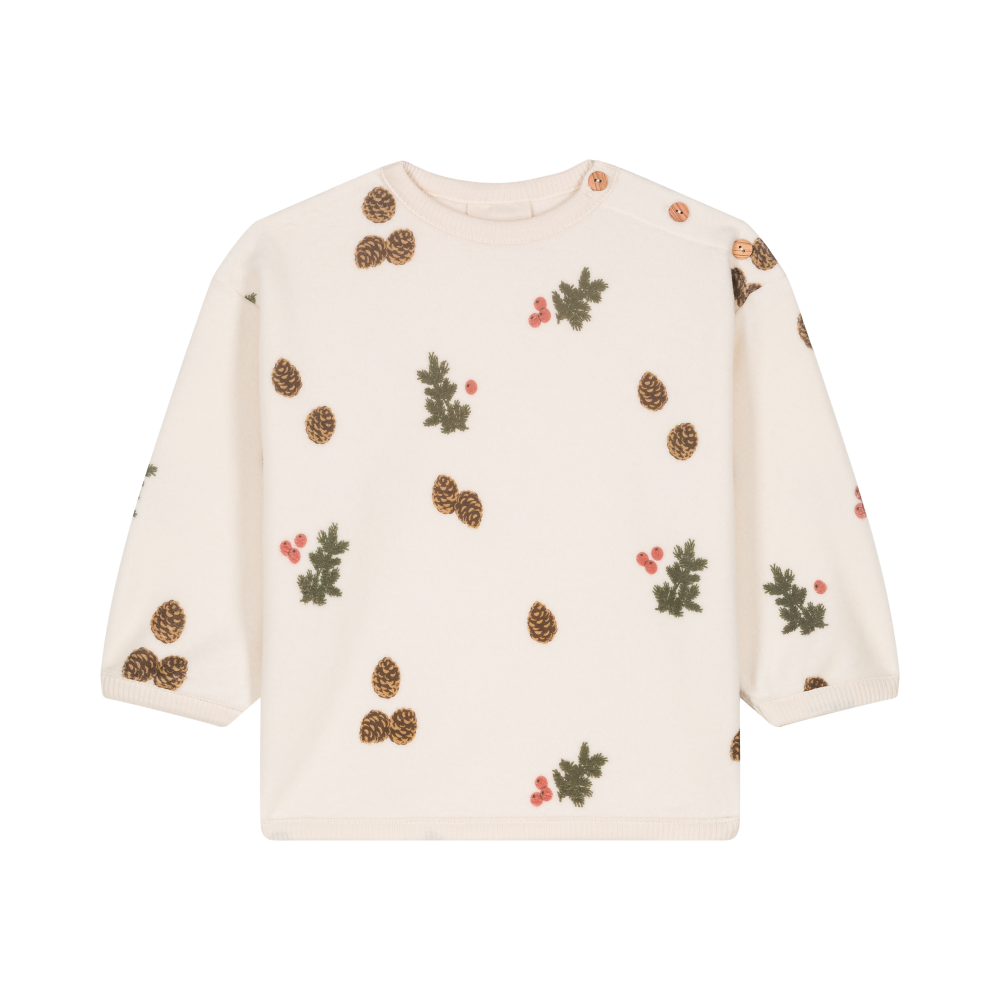 【STUDIO BOHEME】OURS POLAR SWEAT ECRU-PINE BRANCHES スウェット 12m,18m,24m,36m  | Coucoubebe/ククベベ