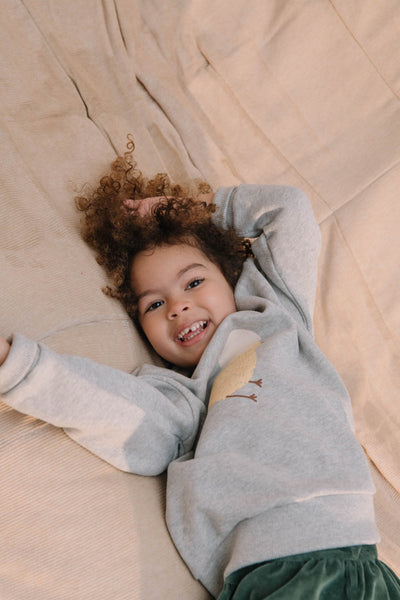 【STUDIO BOHEME】BART SWEAT-SHIRT MOTTLED GREY/one CHICK スウェット 12m,18m,24m（Sub Image-5） | Coucoubebe/ククベベ