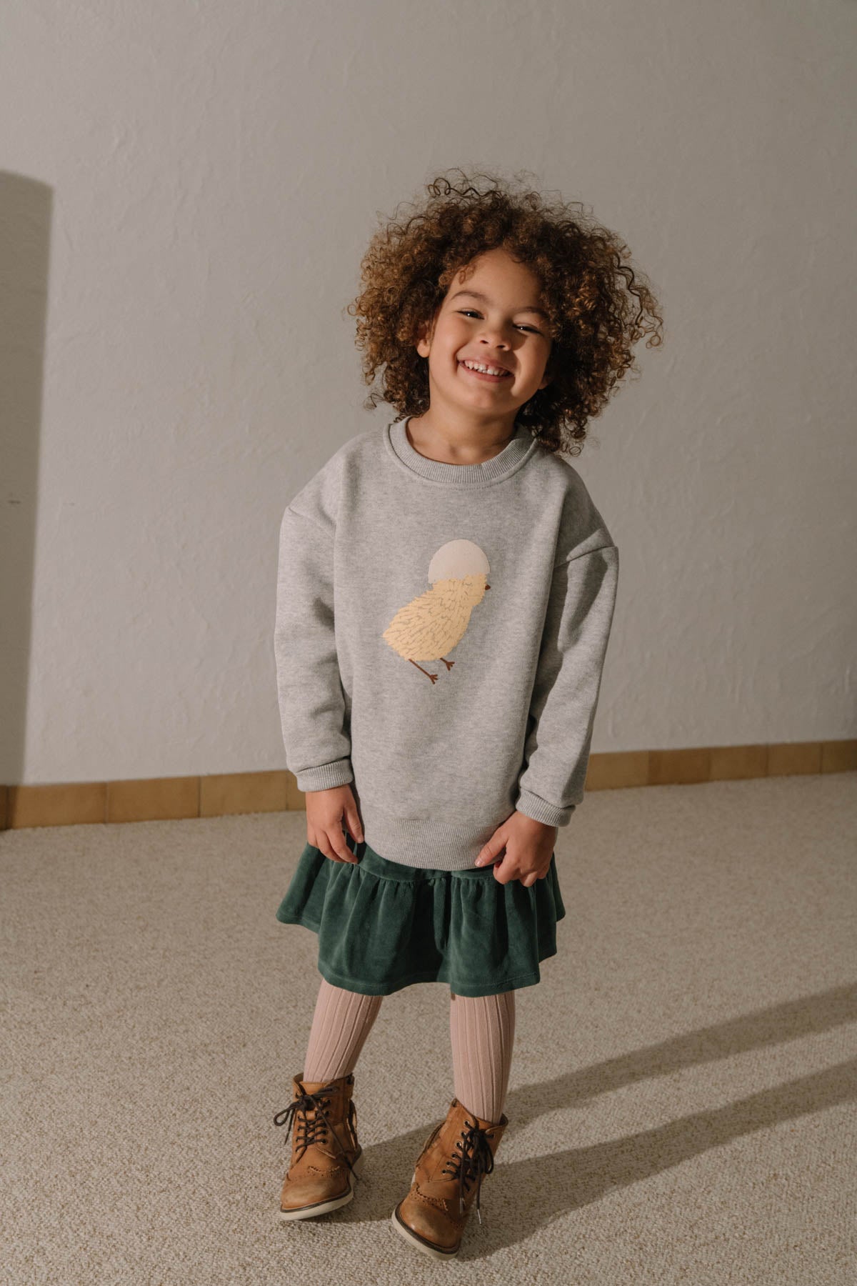 【STUDIO BOHEME】BART SWEAT-SHIRT MOTTLED GREY/one CHICK スウェット 12m,18m,24m  | Coucoubebe/ククベベ