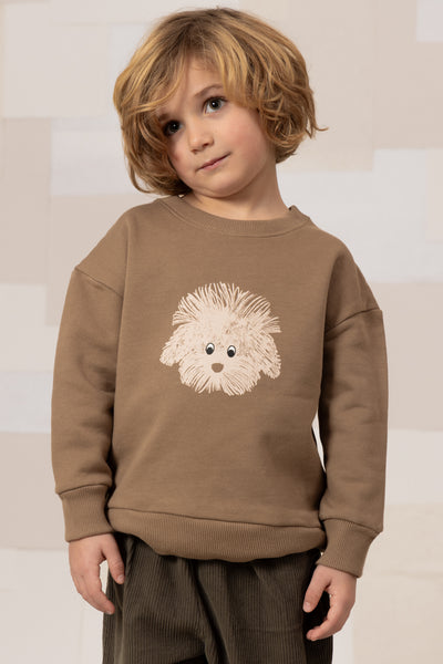 【STUDIO BOHEME】【9月上旬発送】BART SWEAT-SHIRT MOCHA/one DOG スウェット 12m,18m,24m（Sub Image-2） | Coucoubebe/ククベベ