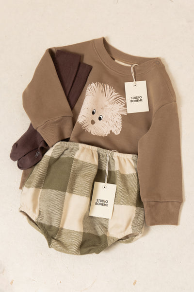 【STUDIO BOHEME】【9月上旬発送】BART SWEAT-SHIRT MOCHA/one DOG スウェット 12m,18m,24m（Sub Image-8） | Coucoubebe/ククベベ