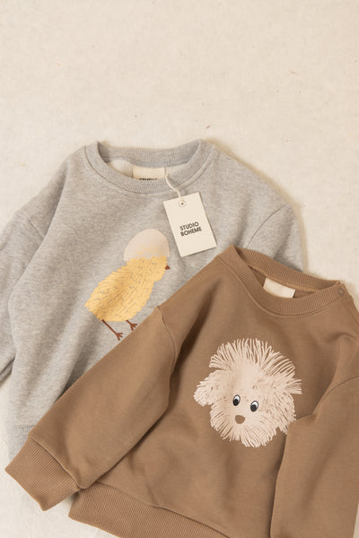 【STUDIO BOHEME】【9月上旬発送】BART SWEAT-SHIRT MOCHA/one DOG スウェット 12m,18m,24m（Sub Image-10） | Coucoubebe/ククベベ