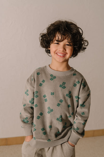 【STUDIO BOHEME】【9月上旬発送】BART SWEAT-SHIRT GREY/CLOVERS スウェット 12m,18m,24m,36m,4y（Sub Image-2） | Coucoubebe/ククベベ