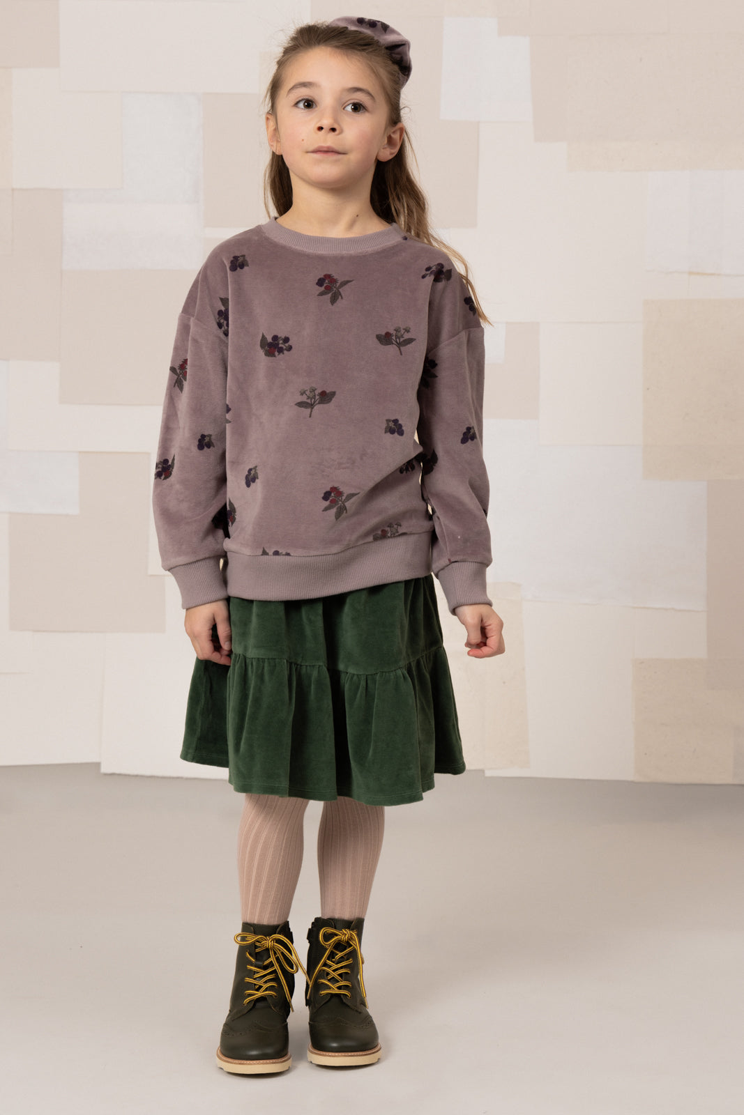 【STUDIO BOHEME】【9月上旬発送】BART SWEAT-SHIRT MAUVE/BLACKBERRIES スウェット 12m,18m,24m,36m,4y  | Coucoubebe/ククベベ