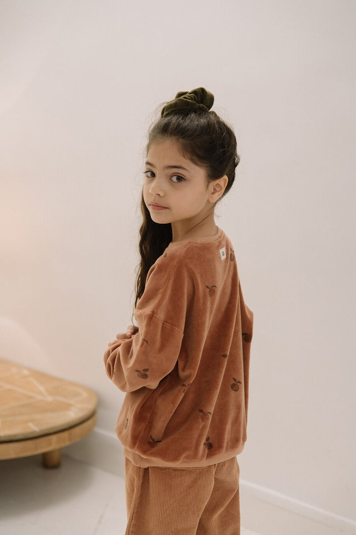 【STUDIO BOHEME】CLASSIC SWEAT-SHIRT OLD PINK-APPLES スウェット 12m,18m,24m,36m,4y  | Coucoubebe/ククベベ