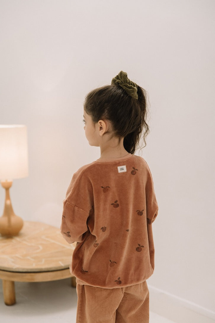 【STUDIO BOHEME】CLASSIC SWEAT-SHIRT OLD PINK-APPLES スウェット 12m,18m,24m,36m,4y  | Coucoubebe/ククベベ