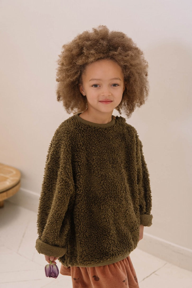 【STUDIO BOHEME】OURS SWEAT-SHIRT KAKI スウェット 12m,18m,24m,36m,4y  | Coucoubebe/ククベベ