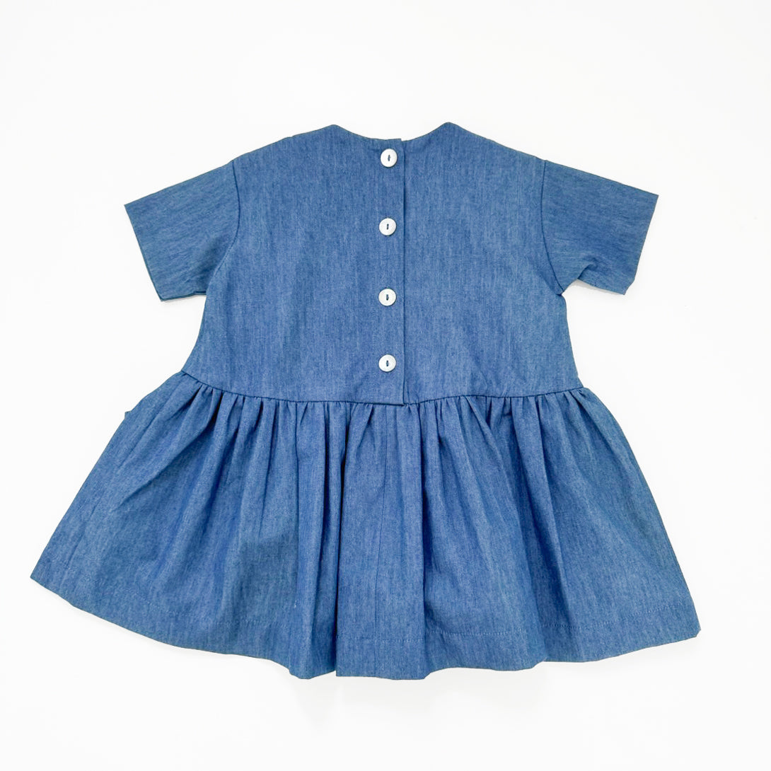 【AS WE GROW】Pocket dress Soft denim ワンピース 6-18m,18-36m,3-5y  | Coucoubebe/ククベベ