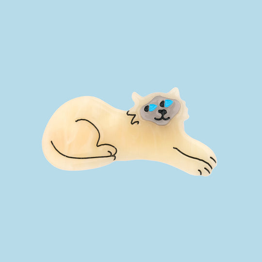 Coucou Suzette】Siamese Cat Hair Clip シャム猫ヘアクリップ