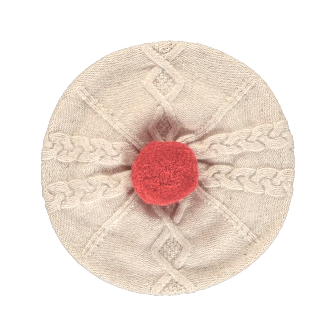 【Bebe Organic】Sienna Beret Natural Knit 帽子1,2  | Coucoubebe/ククベベ