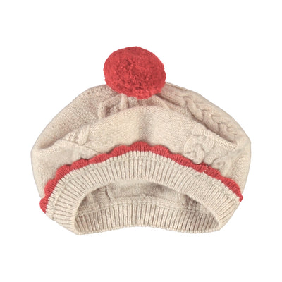 【Bebe Organic】Sienna Beret Natural Knit 帽子1,2（Sub Image-1） | Coucoubebe/ククベベ