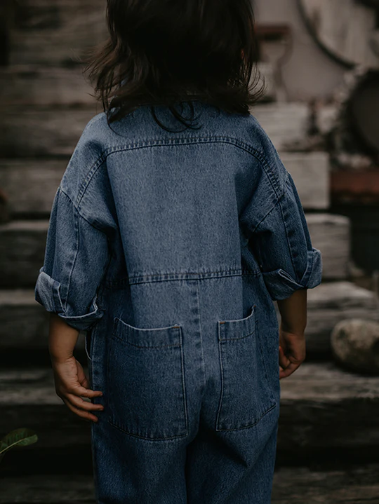 【THE SIMPLE FOLK】The Denim Boiler Suit light denim ボイラースーツ 18-24m,2-3y,3-4y,4-5y  | Coucoubebe/ククベベ