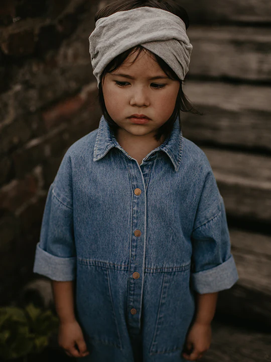 【THE SIMPLE FOLK】The Denim Boiler Suit light denim ボイラースーツ 18-24m,2-3y,3-4y,4-5y  | Coucoubebe/ククベベ