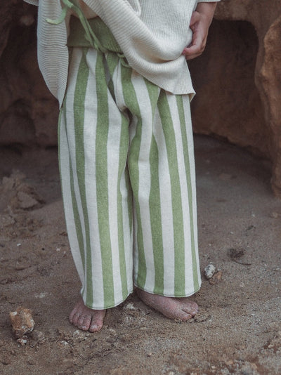 【GROWN】【30%OFF】Striped Hemp Pants Lemonade&Lime パンツ 3-6m（Sub Image-2） | Coucoubebe/ククベベ