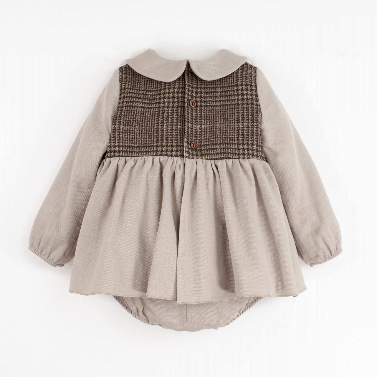 【Popelin】Sand romper suit with skirt and baby collar ロンパース 12/18m,18/24m,2/3y  | Coucoubebe/ククベベ