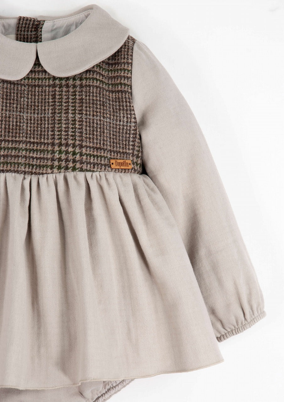 【Popelin】Sand romper suit with skirt and baby collar ロンパース 12/18m,18/24m,2/3y  | Coucoubebe/ククベベ