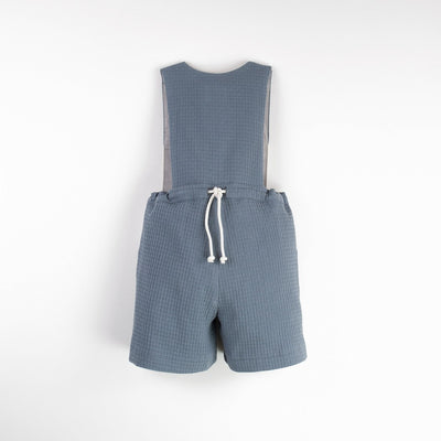 【Popelin】【30%OFF】Blue boat motif dungarees ダンガリー 12/18m,18/24m,2/3y,3/4y（Sub Image-2） | Coucoubebe/ククベベ