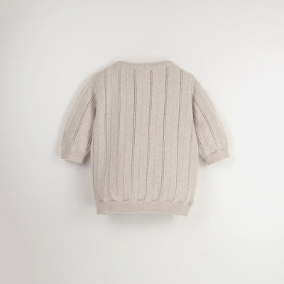 【Popelin】【30%OFF】Beige openwork knit jersey ニットジャージー 12/18m,18/24m（Sub Image-2） | Coucoubebe/ククベベ