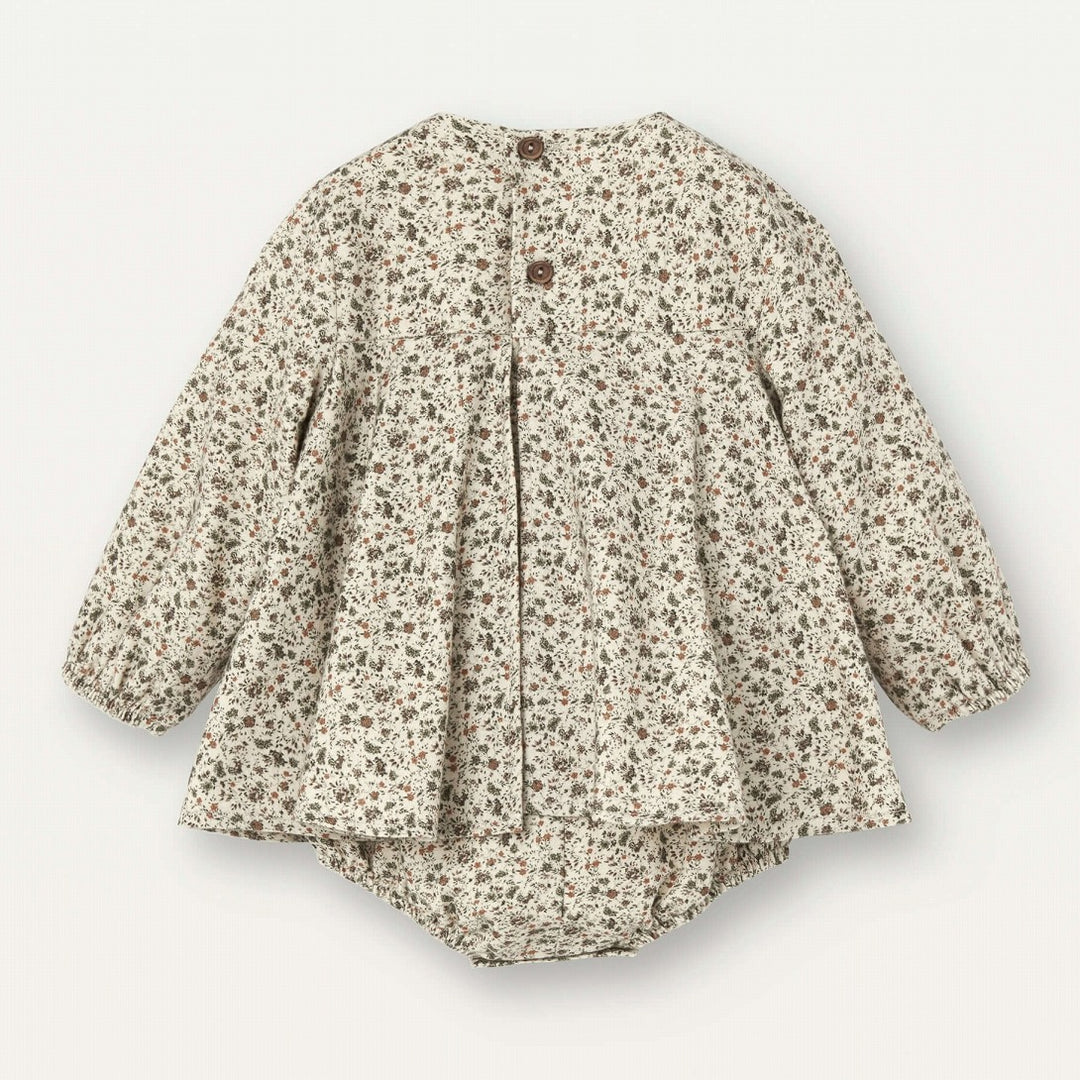 Popelin】Floral print romper suit with bow ロンパース 12/18m,18