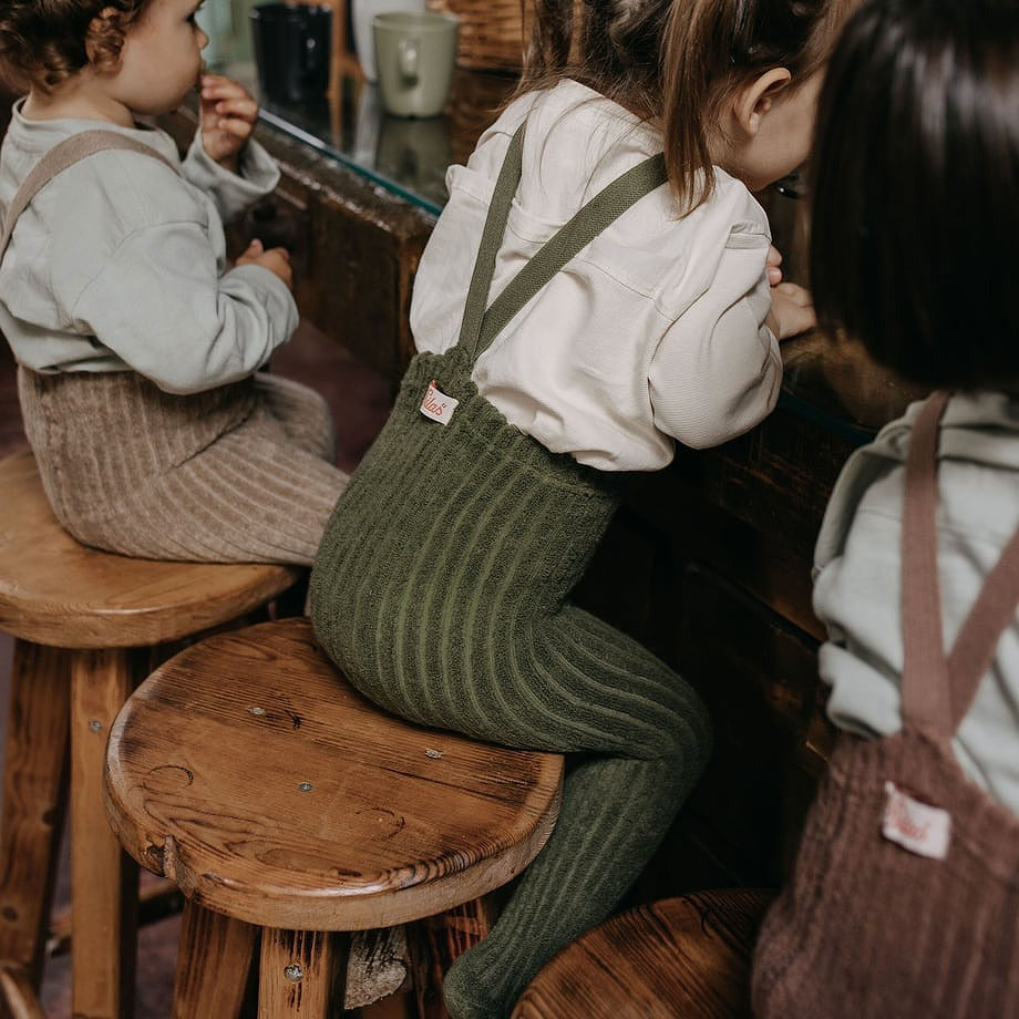 SILLY Silas】Granny Teddy Warmy Tights Collection Olive