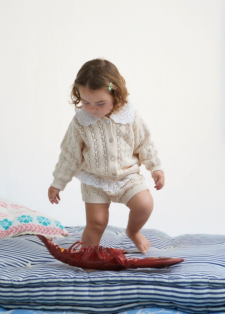 【the new society】【30%OFF】Rodney Baby Cardigan NATURAL カーディガン 12m,18m,24m  | Coucoubebe/ククベベ