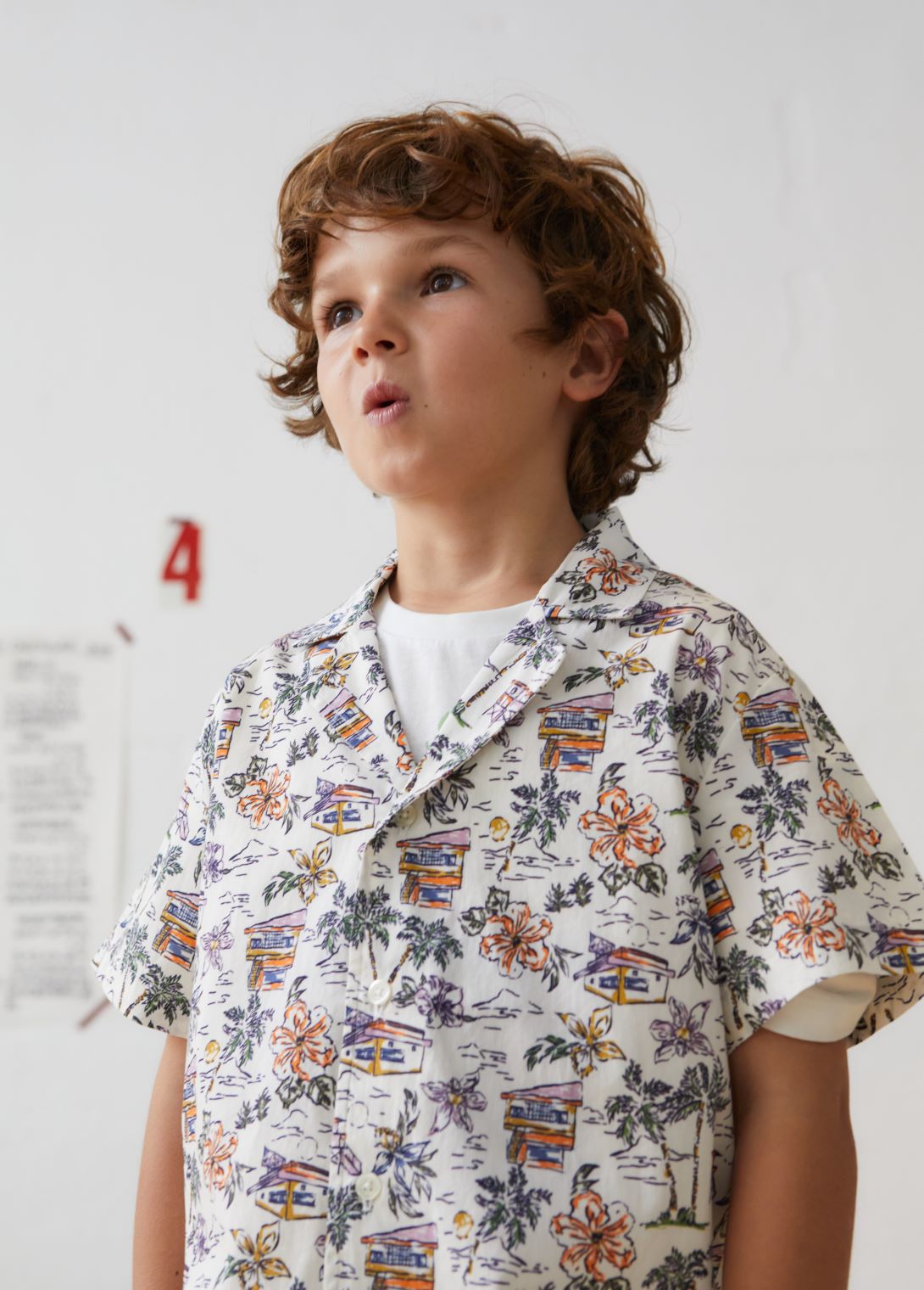 【the new society】【30%OFF】Belmont Shirt Belmont Print 半袖シャツ 3y,4y,6y  | Coucoubebe/ククベベ