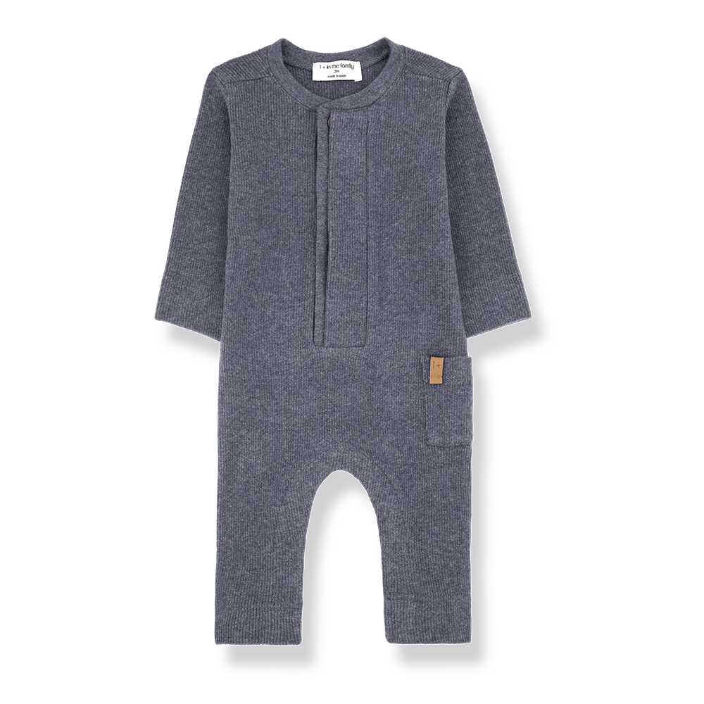 【1＋in the family】TIM jumpsuit denim ロンパース 6m,9m,12m  | Coucoubebe/ククベベ