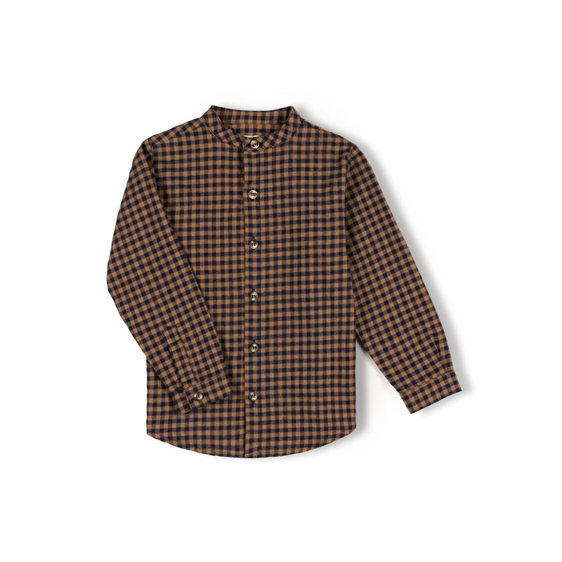 【nixnut】Mao Blouse Navy Checkered ブラウス 92,98,104,110  | Coucoubebe/ククベベ