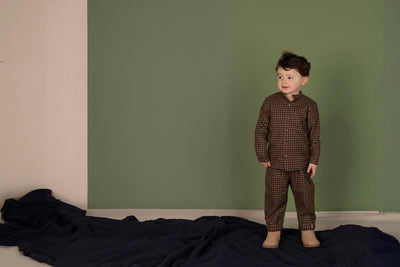 【nixnut】Mao Blouse Navy Checkered ブラウス 92,98,104,110（Sub Image-3） | Coucoubebe/ククベベ