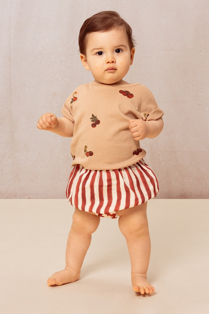 【STUDIO BOHEME】BLOOMERS AMI STRIPES BRICK-RED ブルマ 6m,12m,18m,24m  | Coucoubebe/ククベベ