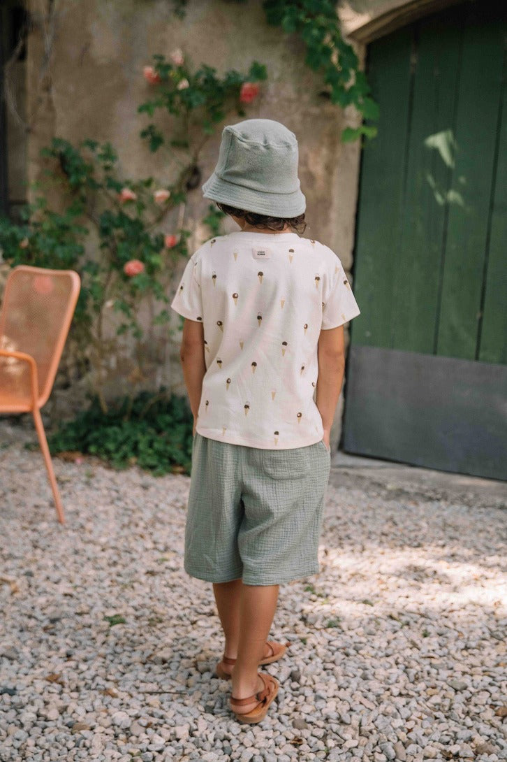 【STUDIO BOHEME】TSHIRT ESSENTIAL ECRU ICECREAM Tシャツ 12m,18m,24m,36m,4y  | Coucoubebe/ククベベ