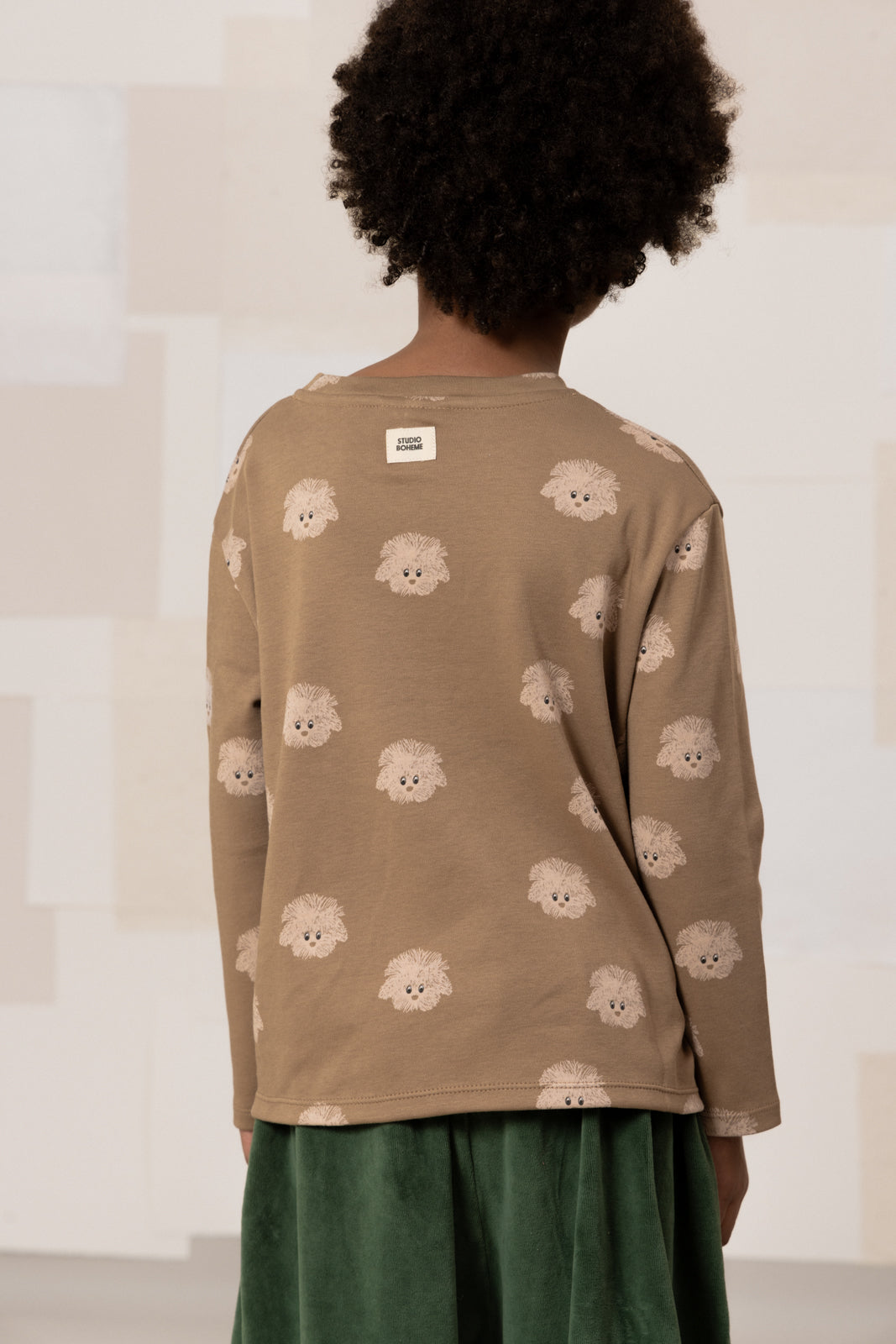 【STUDIO BOHEME】【9月上旬発送】ESSENTIAL T-SHIRT MOCHA/DOGS Tシャツ 12m,18m,24m,36m,4y  | Coucoubebe/ククベベ
