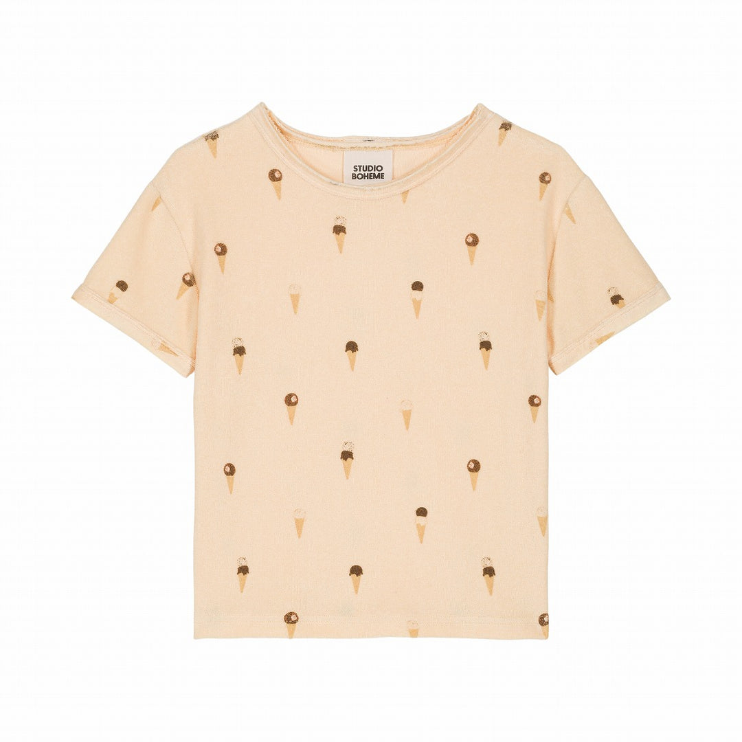 franche lippee - フランシュリッペ　アイスクリーム柄Tシャツ franche lippee - フランシュリッペ アイスクリーム柄Tシャツの
