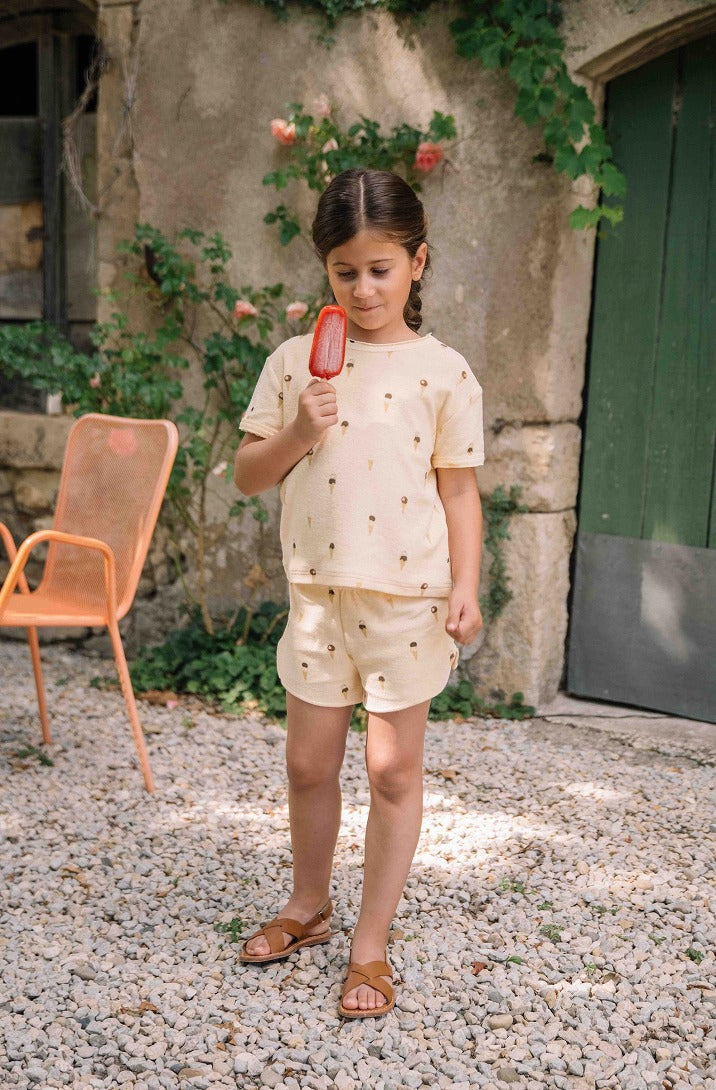 【STUDIO BOHEME】SHORTS GEORGY VANILLA ICECREAM ショートパンツ 18m,24m,36m,4y  | Coucoubebe/ククベベ