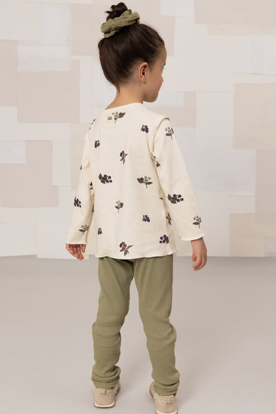 【STUDIO BOHEME】【9月上旬発送】LALA T-SHIRT ECRU/BLACKBERRIES Tシャツ 12m,18m,24m,36m,4y（Sub Image-5） | Coucoubebe/ククベベ