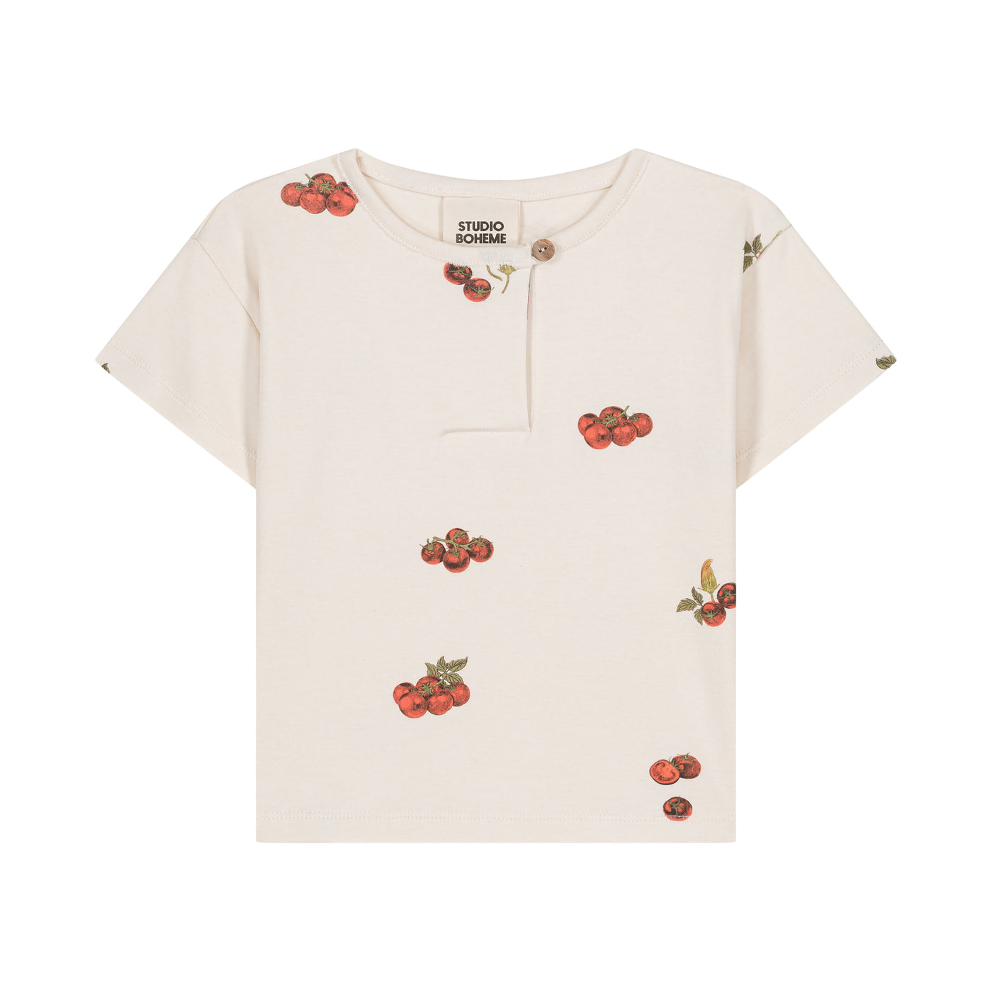 【STUDIO BOHEME】【予約】　T-SHIRT ORSO ECRU TOMATO Tシャツ 12m,18m,24m,36m,4y  | Coucoubebe/ククベベ