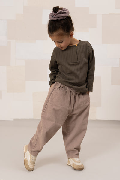【STUDIO BOHEME】【9月上旬発送】CARROT PANTS LIGHT MAUVE パンツ 12m,18m,24m,36m,4y（Sub Image-7） | Coucoubebe/ククベベ