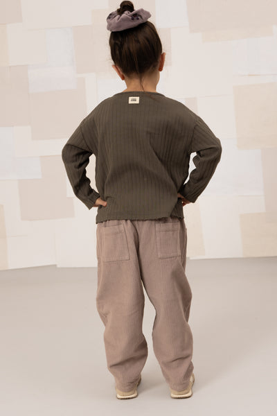 【STUDIO BOHEME】【9月上旬発送】CARROT PANTS LIGHT MAUVE パンツ 12m,18m,24m,36m,4y（Sub Image-8） | Coucoubebe/ククベベ