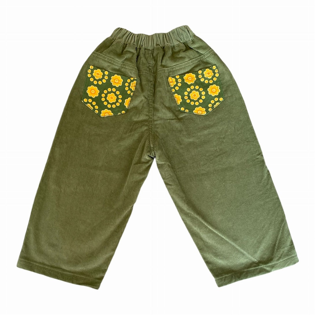 【SAUCE mini】TWIRL PANT RETRO GREEN パンツ 12-18ｍ,2-3Y,3-4Y  | Coucoubebe/ククベベ