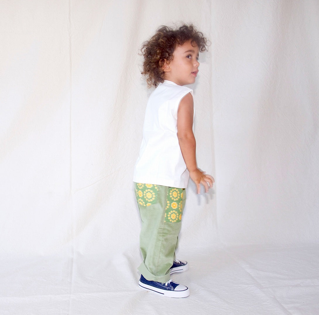 【SAUCE mini】TWIRL PANT RETRO GREEN パンツ 12-18ｍ,2-3Y,3-4Y  | Coucoubebe/ククベベ