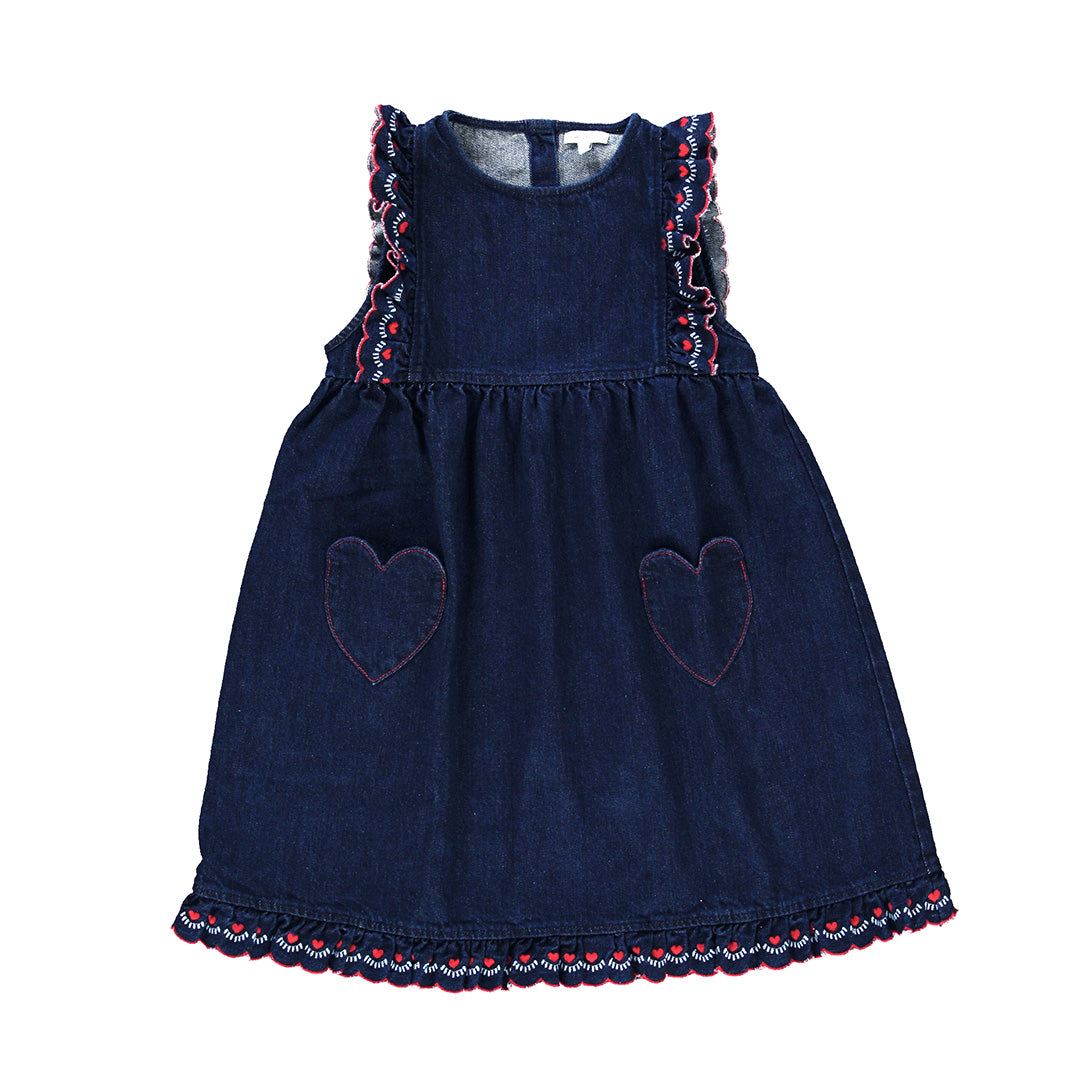 【Bebe Organic】Tessa Apron Dress Denim ワンピース 2Y,4Y  | Coucoubebe/ククベベ